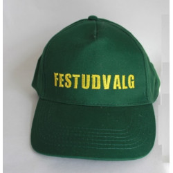 Orange børnekasket med navn på