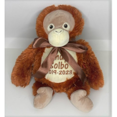 Cubbies Orangutang bamse med tekst på maven