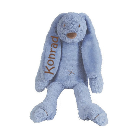 Happy Horse blå kaninbamse med navn på