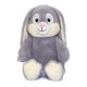 Grå Cubbies kaninbamse med navn på