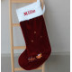Luksus velour julestrømpe med navn på.